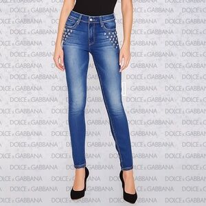 Dolce&Gabbana Swarovski Crystal Embellished Skinny Jeans Size 2